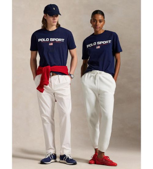 Polo Ralph Lauren for man. 710880627016 Classic Fit Polo Sport T-shirt in navy knit (XL), Casual, Cotton, Short sleeve