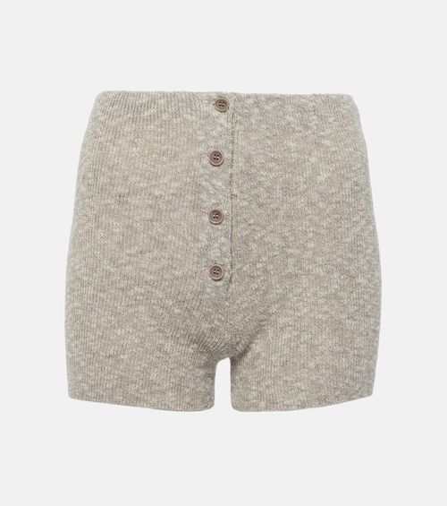 Knitted linen and cotton shorts