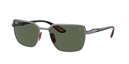 Ray-Ban Unisex Sunglass RB3743M Scuderia Ferrari Collection -  Frame color: Red On Gunmetal, Lens color: Dark Grey