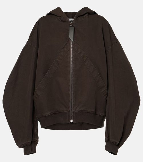 Cotton gabardine bomber jacket