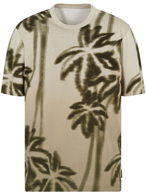 Armani Exchange palm tree-print T-shirt - Neutrals