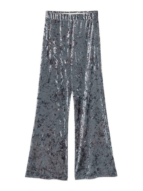 Velvet High-Waisted Trousers