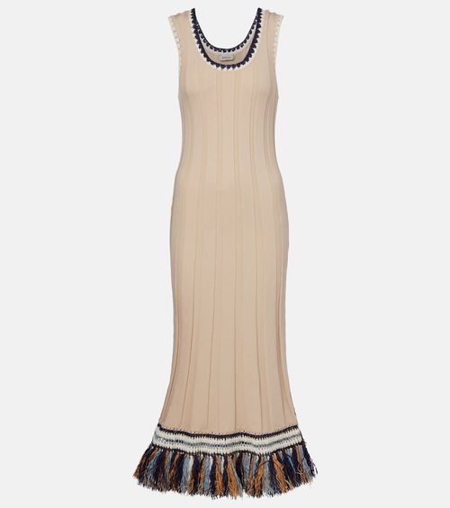 Julianna cotton and cashmere midi dress