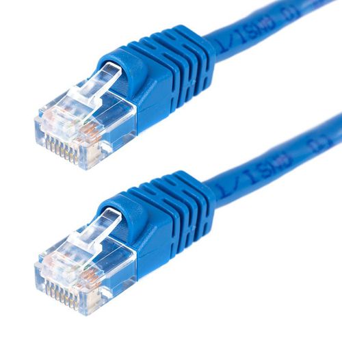 Monoprice | Cat5e 25ft Blue Patch Cable, UTP, 24AWG, 350MHz, Pure Bare ...