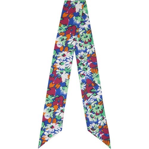Multicolor Pop Flower Silk Scarf