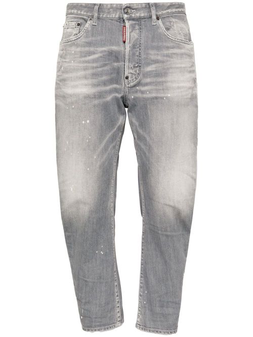 Mid-rise straight-leg jeans - Grey