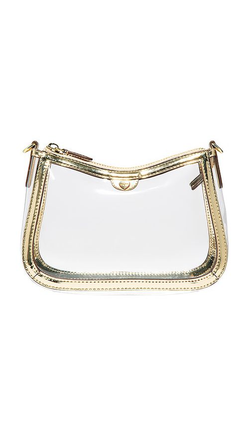 Stoney Clover Lane Curved East/west Crossbody in Metallic Gold
