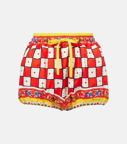 Printed cotton shorts
