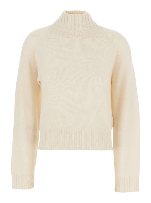 Cashmere Turtleneck Sweater — White