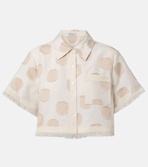 Simkhai Topanga polka-dot crop top