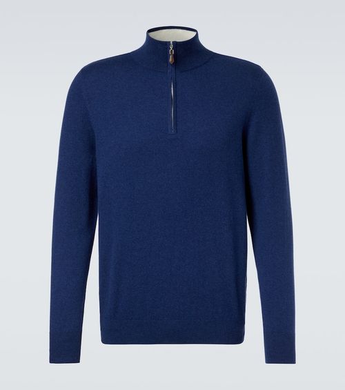 Mr Fenchurch cashmere half-zip sweater
