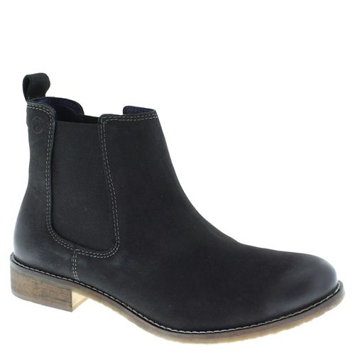 Frank James Aintree Ladies Leather Nubuck Chelsea Pull On Boots - Black Nubuk