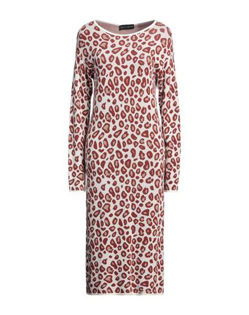 Woman Midi dress Rust Size M Viscose, Elastane