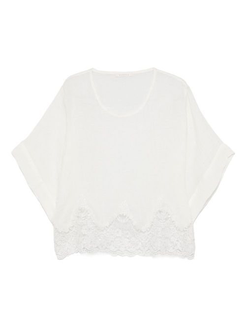 MAURIZIO MYKONOS lace-detail blouse - White