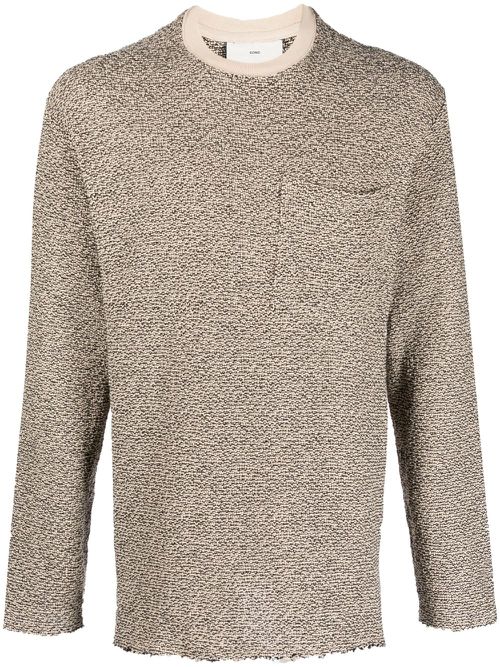 Long-sleeve distressed sweatshirt - Black