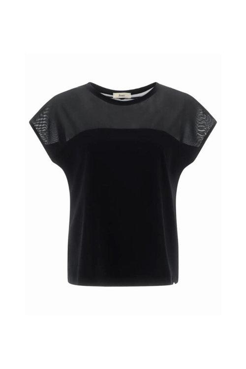 Mesh-Panel Top — Black