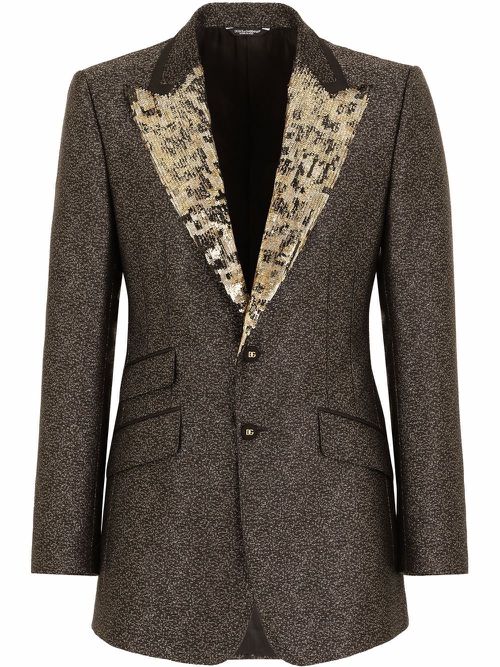 Lamé Jacquard Beat-fit jacket - Grey