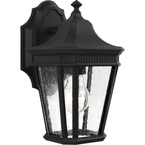Black One Light Outdoor Wall Lantern from the Cotswold Lane Collection
