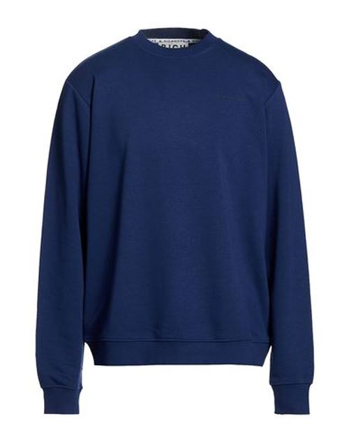Man Sweatshirt Blue Size L Cotton, Polyester