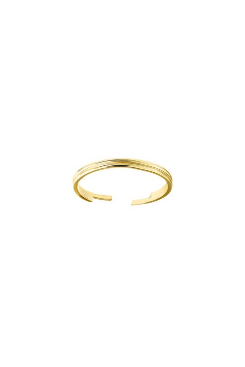 ISA GRUTMAN Double Band Toe Ring in Yellow Gold - Metallic Gold.  a