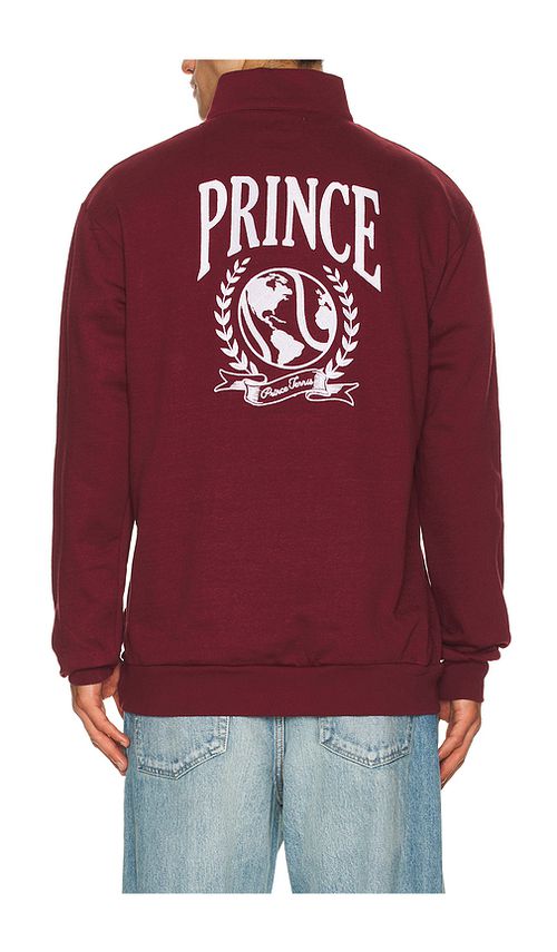 Prince Tennis Fleece Quarter Zip Pullover in Burgundy. S also in L, M, XL/1X