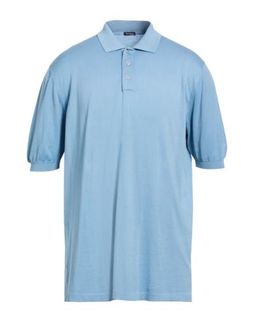 Man Polo shirt Light blue Size 4XL Cotton