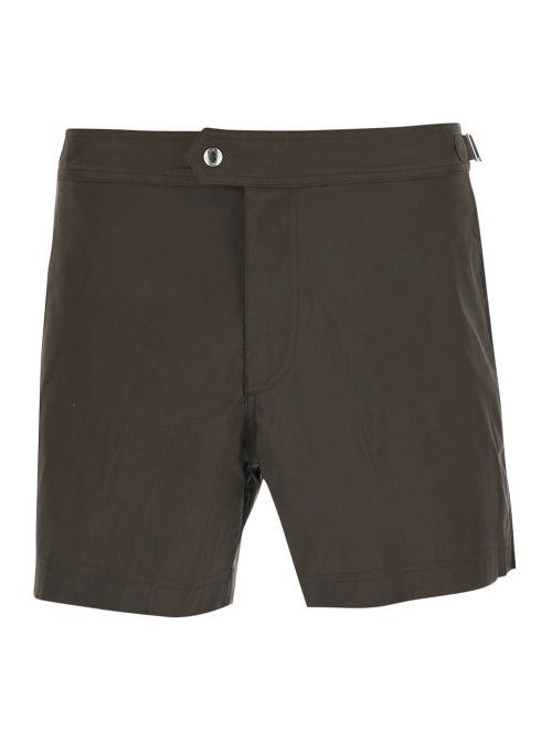 Swim Shorts micro Compact Poplin Wr Swim Short Brown In Polyester Men