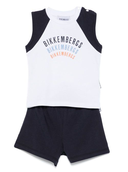 Logo-print tank top and shorts set - White