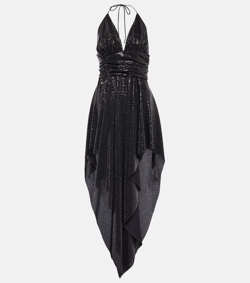 Sequined halterneck minidress