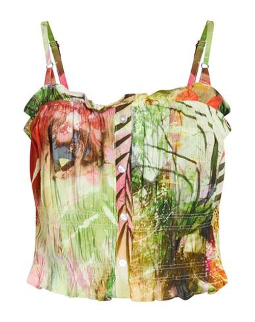 Woman Top Green Size L EcoVero viscose