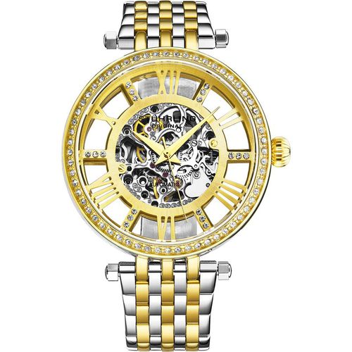 Delphi 3944 Automatic Skeleton Wrist Watch 38mm Case Stainless steel link bracelet