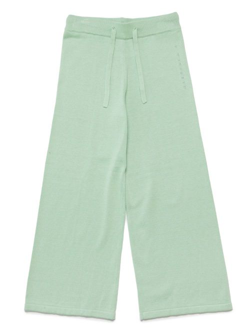Wide-leg knitted trousers - Green