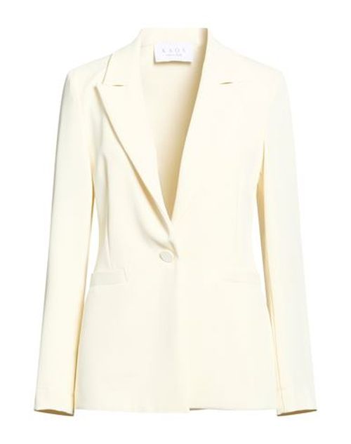 Woman Blazer Ivory Size 4 Polyester, Elastane