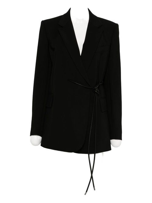 Self-tie wrap blazer - Black