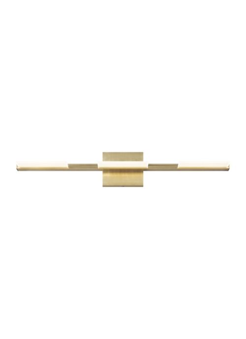 Tris 3-Light 4.30"H LED Bathroom Vanity Light in Aged Bra