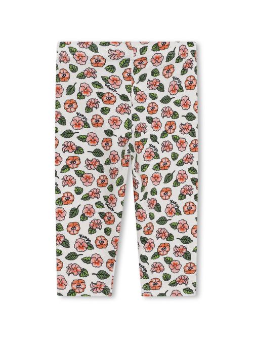 Floral-print elastic-waist leggings - Yellow