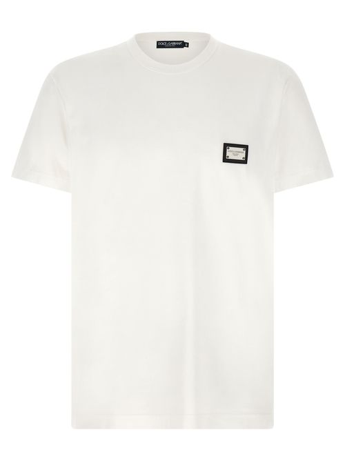 Leather Patch Logo T-Shirt — White