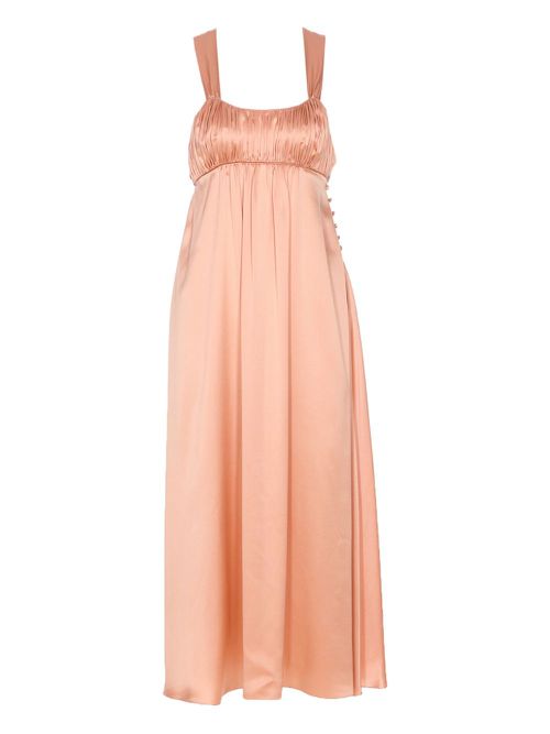 Sleeveless ruched midi dress - Pink