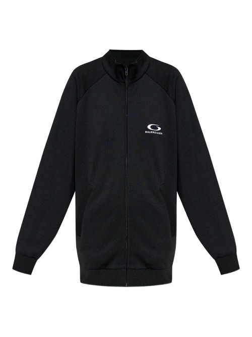 Logo-print cut-out sweatshirt - Black