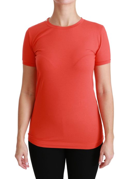 Crewneck Cotton T-Shirt — Red