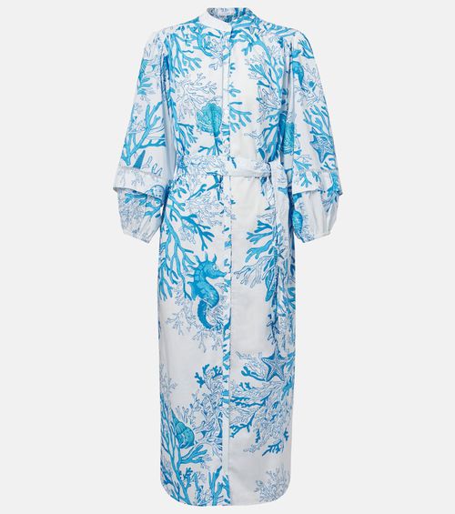 Cathy printed cotton shirt dress