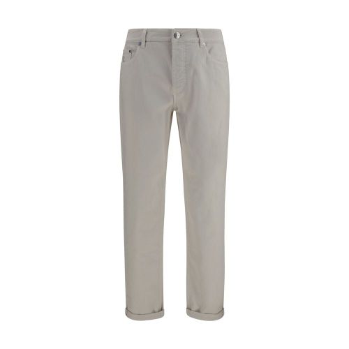 Cotton Straight-Leg Jeans — White