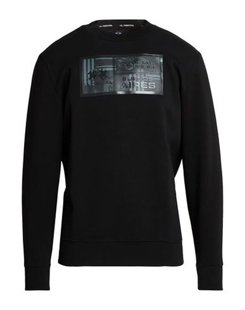Man Sweatshirt Black Size XL Cotton, Polyester, Elastane