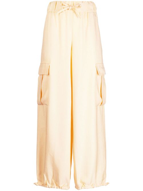 Wide-leg cargo pants - Yellow