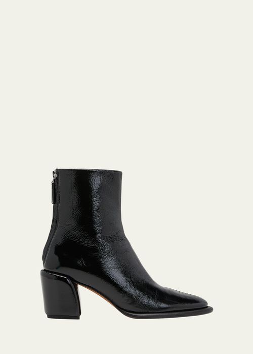 Naomi Leather Zip Moto Booties