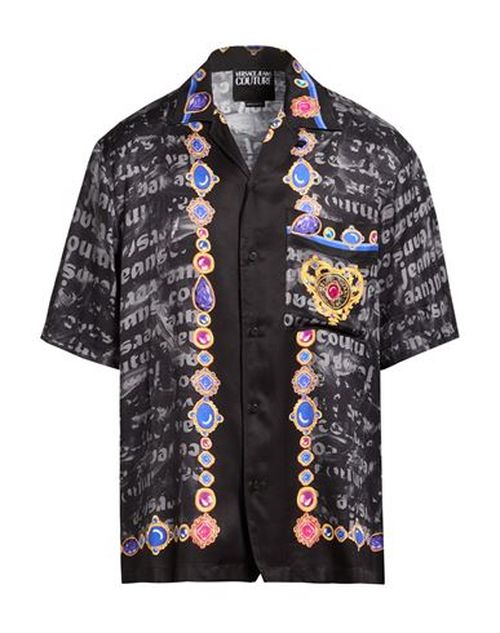 Man Shirt Black Size 36 Viscose