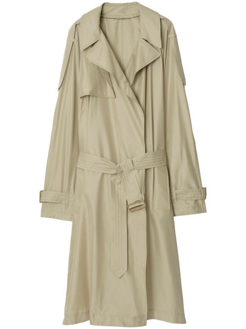 Silk trench coat - Neutrals