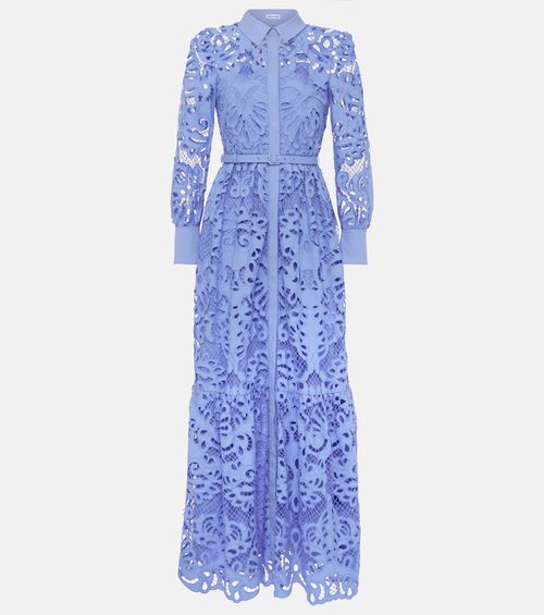 Self Portrait | Self-Portrait Belted cotton lace maxi dress | Realry Self Portrait | Self-Portrait Belted cotton lace maxi dress | Realry