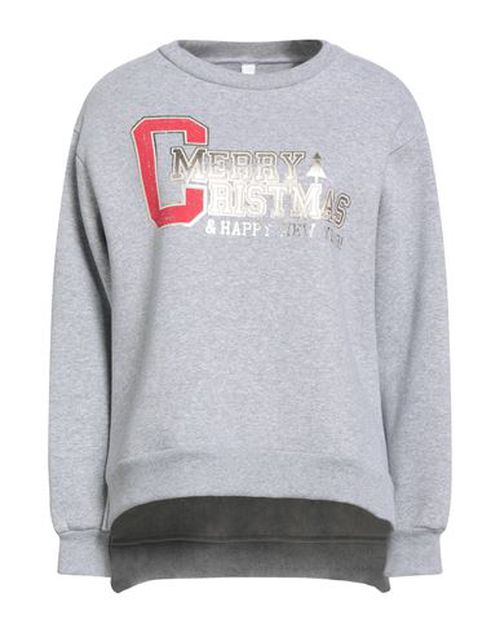 Woman Sweatshirt Grey Size ONESIZE Cotton, Polyester