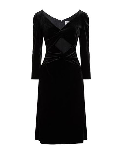 Woman Midi dress Black Size 12 Polyester, Elastane
